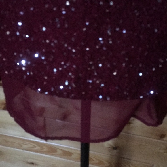 Maurice’s Dark Red Sparkly Sweater - Picture 4 of 5